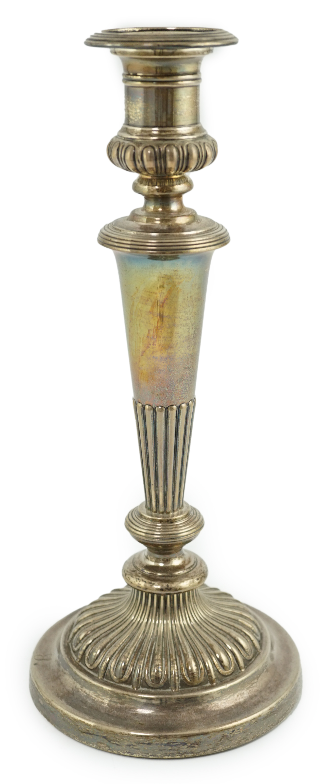 A George III silver candlestick, by John & Thomas Settle